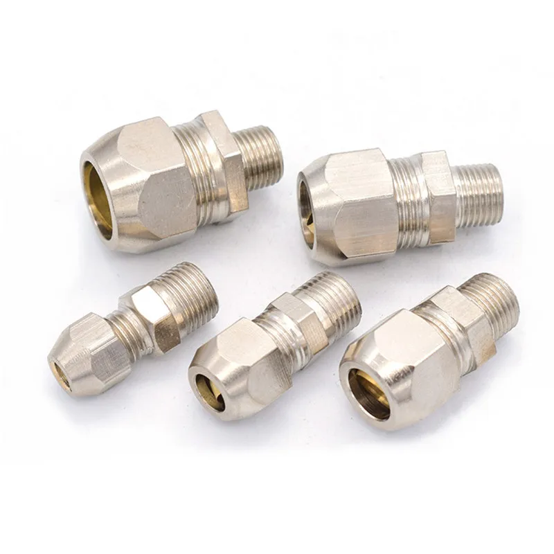 1/8 &quot1/4" 3/8 &quot1/2" BSP Мужская резьба 4 6 8 10 12 14 16 мм OD трубка латунь наконечник