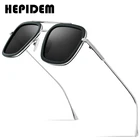 Очки солнцезащитные мужские и женские, винтажные, с поляризацией, из чистого титана, Тони Старка, 9119