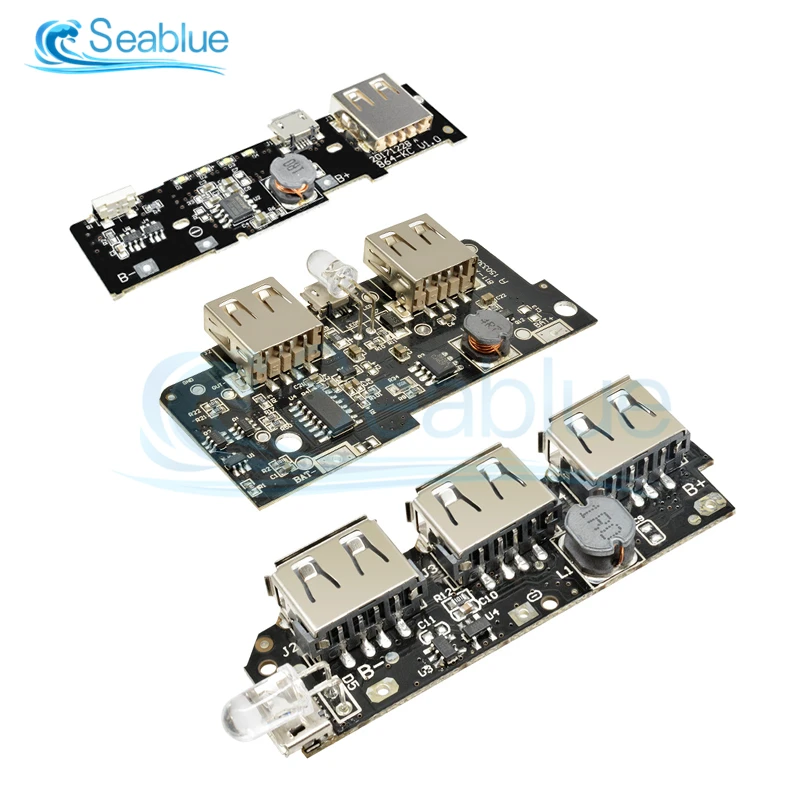 

Dual USB 5V 1A 2.1A Mobile Power Bank 18650 Battery Charger PCB Power Module Accessories With LED Indicator Light For Phone DIY