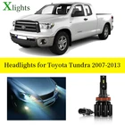 Автомобильные светодиодные фары, лампа Canbus, лампа 9005 H11 для Toyota Tundra 2007 2008 2009 2010 2011 2012 2013 ближний дальний свет аксессуары для автомобильных фарсветодиодная лампа лампы лампочки