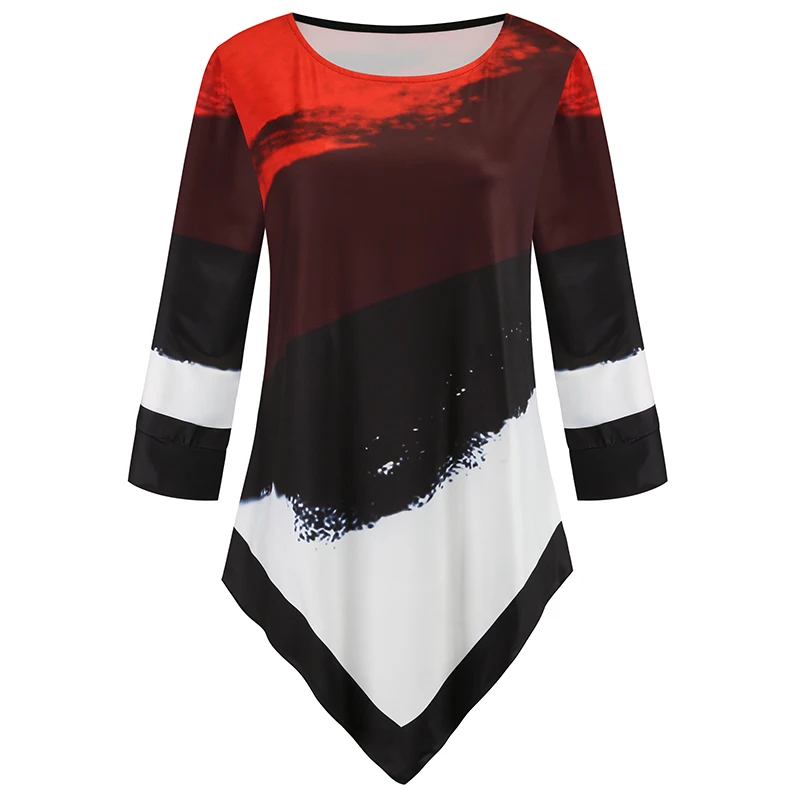 Белая женская рубашка элегантная блузка с цветочным принтом Повседневная