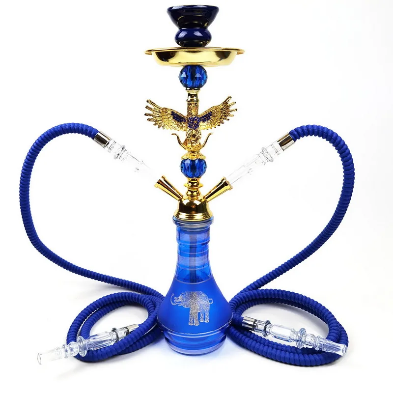 

Eagle Design Shisha Glass Water Pipes Double Hookah Set Chicha Narguile Complete Shishas Tobacoo Sheesha Hooka Accessories Gift