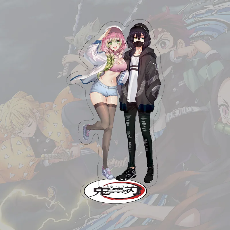 

Demon Slayer Mondstadt Theme Tanjirou Acrylic Figure Stand Model Plate Desk Decor Brinco Blade Of Ghost Standing Sign Keychain