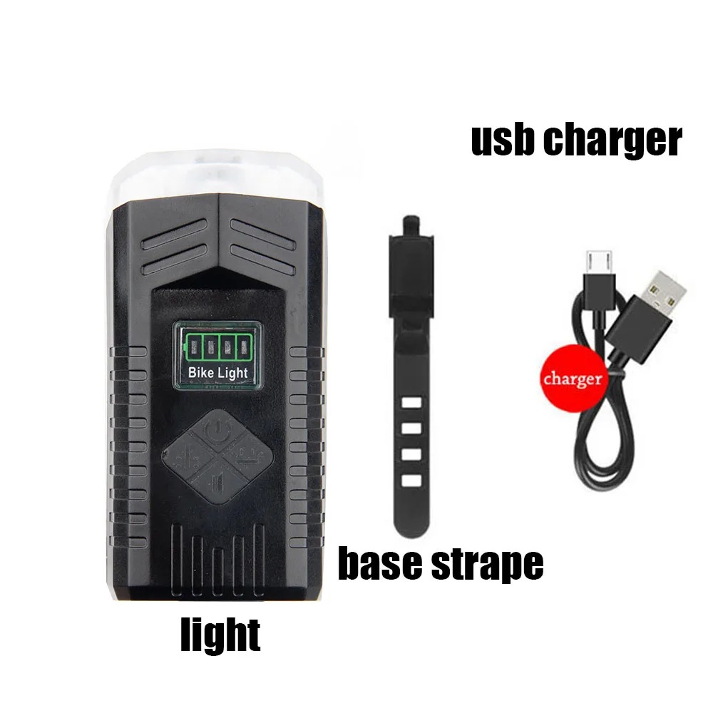 Фонарь велосипедный передний водонепроницаемый светильник с двумя светодиодный