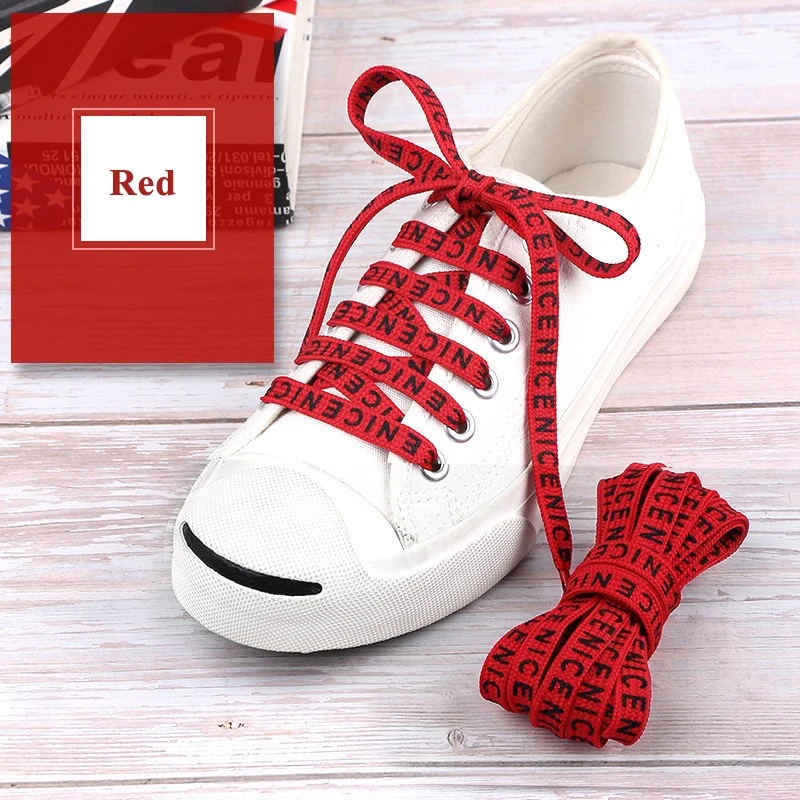 

1Pair 100cm/120cm/140cm/160cm Letter Printing Shoe Laces Canvas Flat Shoelaces Casual Sneakers shoelace Boot Laces