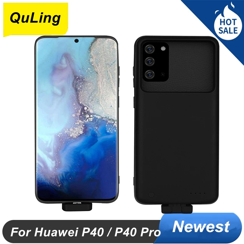 

QuLing 5000 мАч для Huawei P40 чехол для зарядного устройства умные Чехлы внешний аккумулятор для Huawei P40 P40 Pro Чехол для батареи
