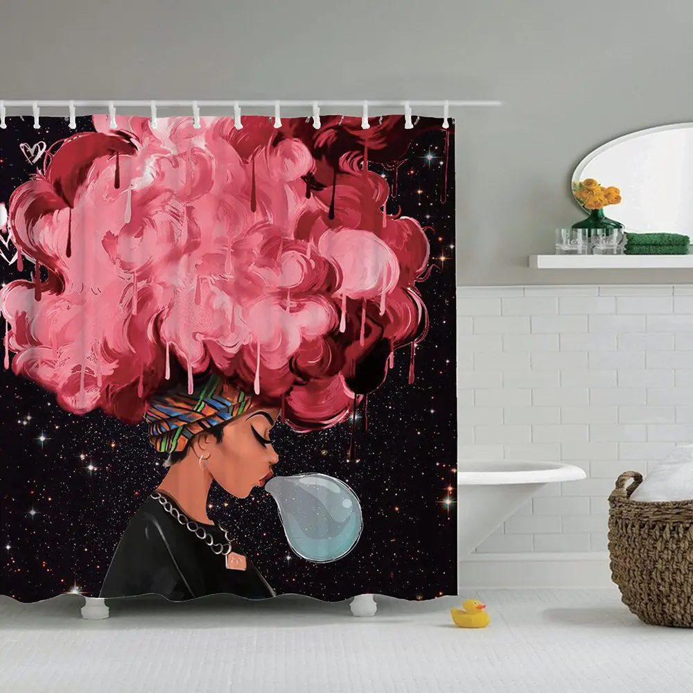 Африканская женщина душ шторы для ванной Аксессуары Ванная комната декор штора
