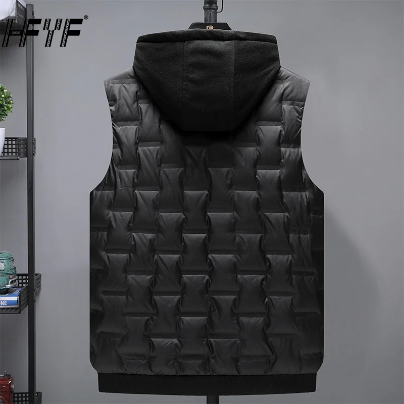 HFYF 5XL Sleeveless Parkas Men Vest Jacket Winter Fashion Autumn Hip Hop Streetwear Jackets Male Oversize Loose Japanese Casual