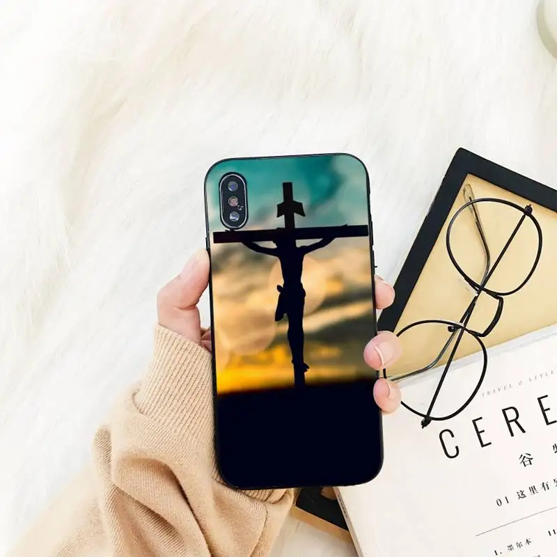 

FHNBLJ Jesus Christ Cross Phone Case For iPhone 11 8 7 6 6S Plus X XS MAX 5 5S se 2020 11 12pro max iphone xr case