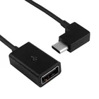 Кабель USB USB-C Type-c OTG, 10 см, под прямым углом 90 градусов, штекер-гнездо USB2.0, OTG кабель для планшета мобильный телефон