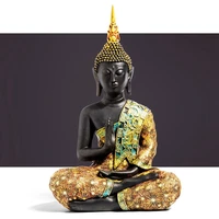 mini buddha statue thailand buddha sculpture green resin handmade buddhism hindu fengshui figurine meditation home decor