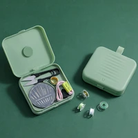 portable travel storage box magnetic needle threads scissor thimble buttons pins sewing kits home diy sewing tool craft kit