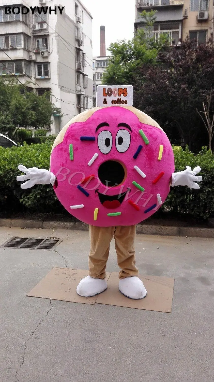 

Сладкий блин еда, Пончик Косплэй талисмана костюма в стиле аниме костюм талисмана рекламы тема вечернее изящное платье наряд для взрослых