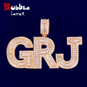 Модные ювелирные изделия из циркония в стиле хип-хоп с буквенным дизайном под заказ