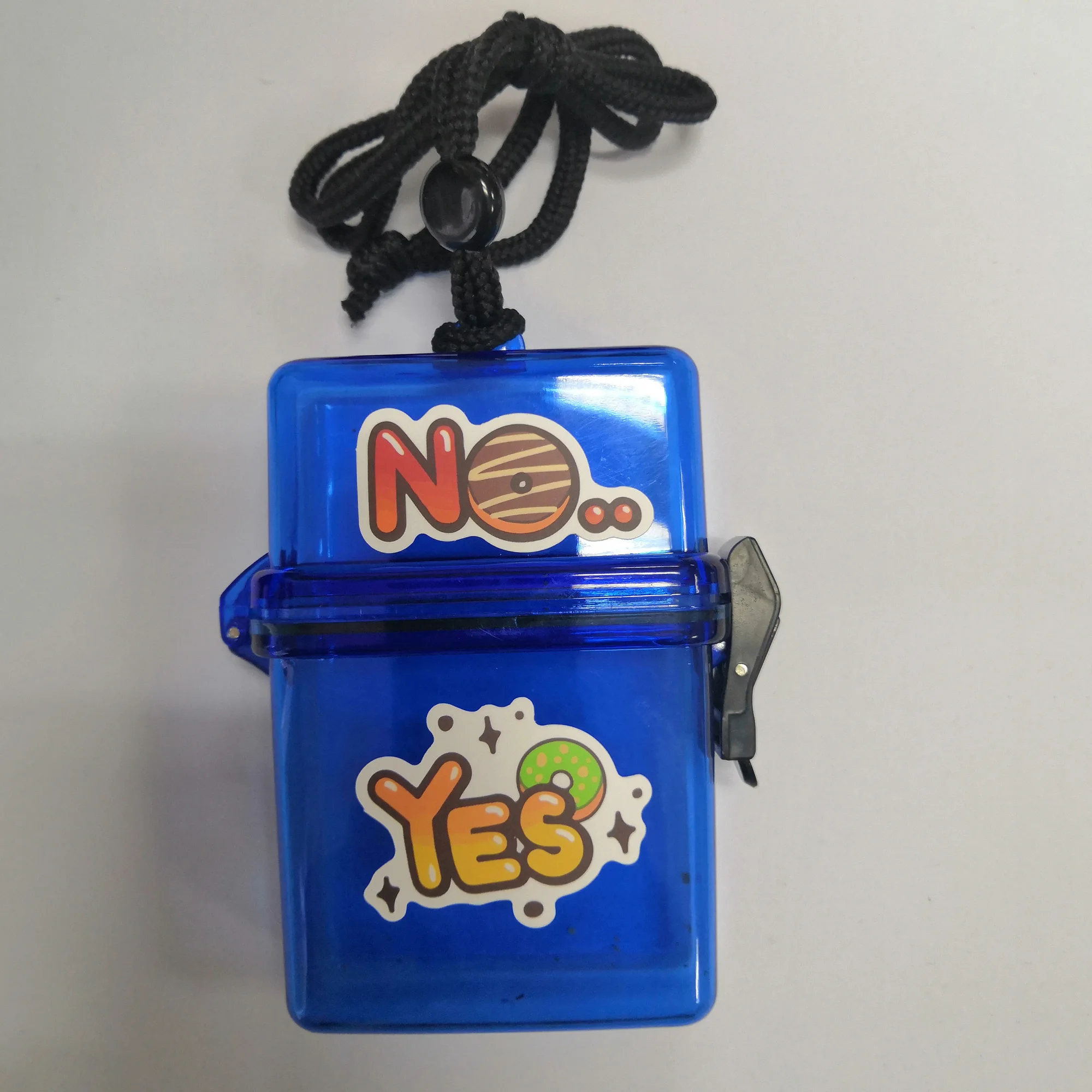 Blue no yes Вмещает 20 пачек многоцветный женский DIY мультфильм письмо портсигар чехол прозрачный Водонепроницаемый пляж магазин коробка креативный подарок - Цвет: Blue no yes