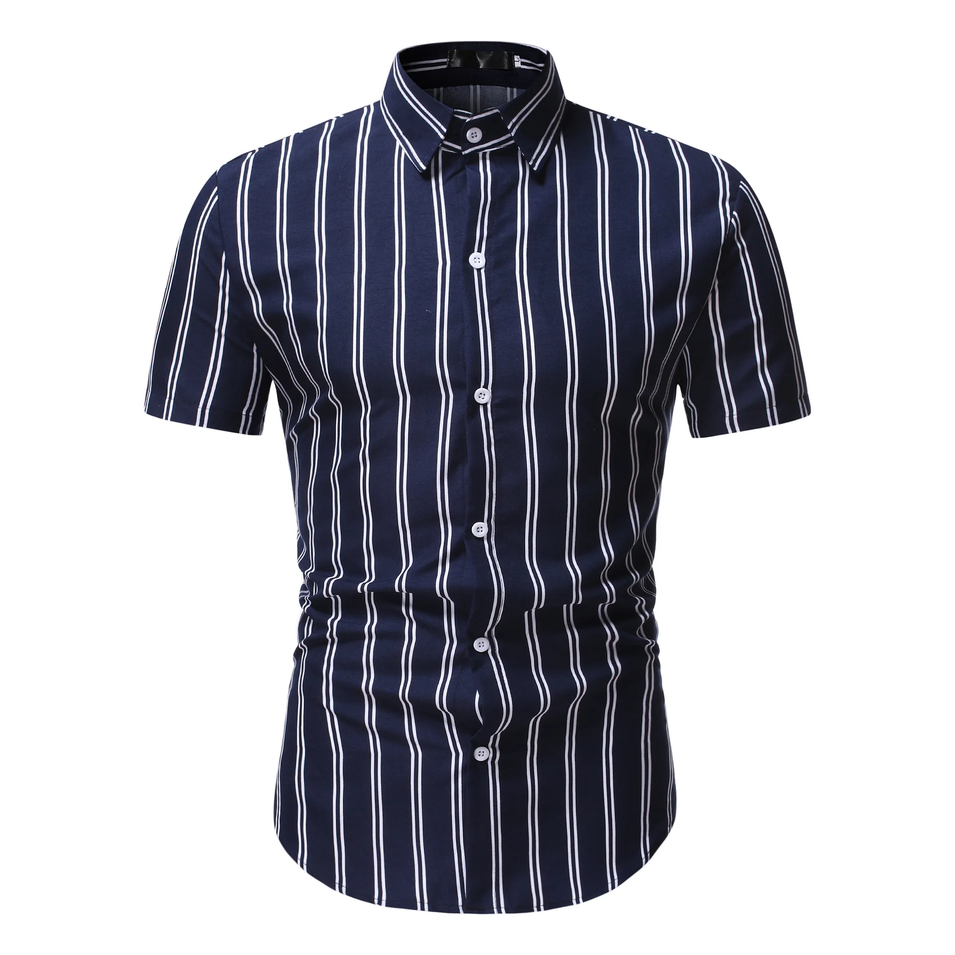 

Новинка лета 2021, Мужская модная полосатая Повседневная деловая рубашка