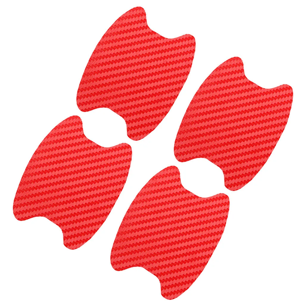 4 шт. Новая защитная пленка для дверных ручек из углеродного волокна наклейка на