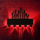 Настенные крючки со светодиодной подсветкой для гитары, настенный держатель Декор одежды, вешалка для пальто, шляп, крючки для кухонных полотенец, музыкальных инструментов, ключница