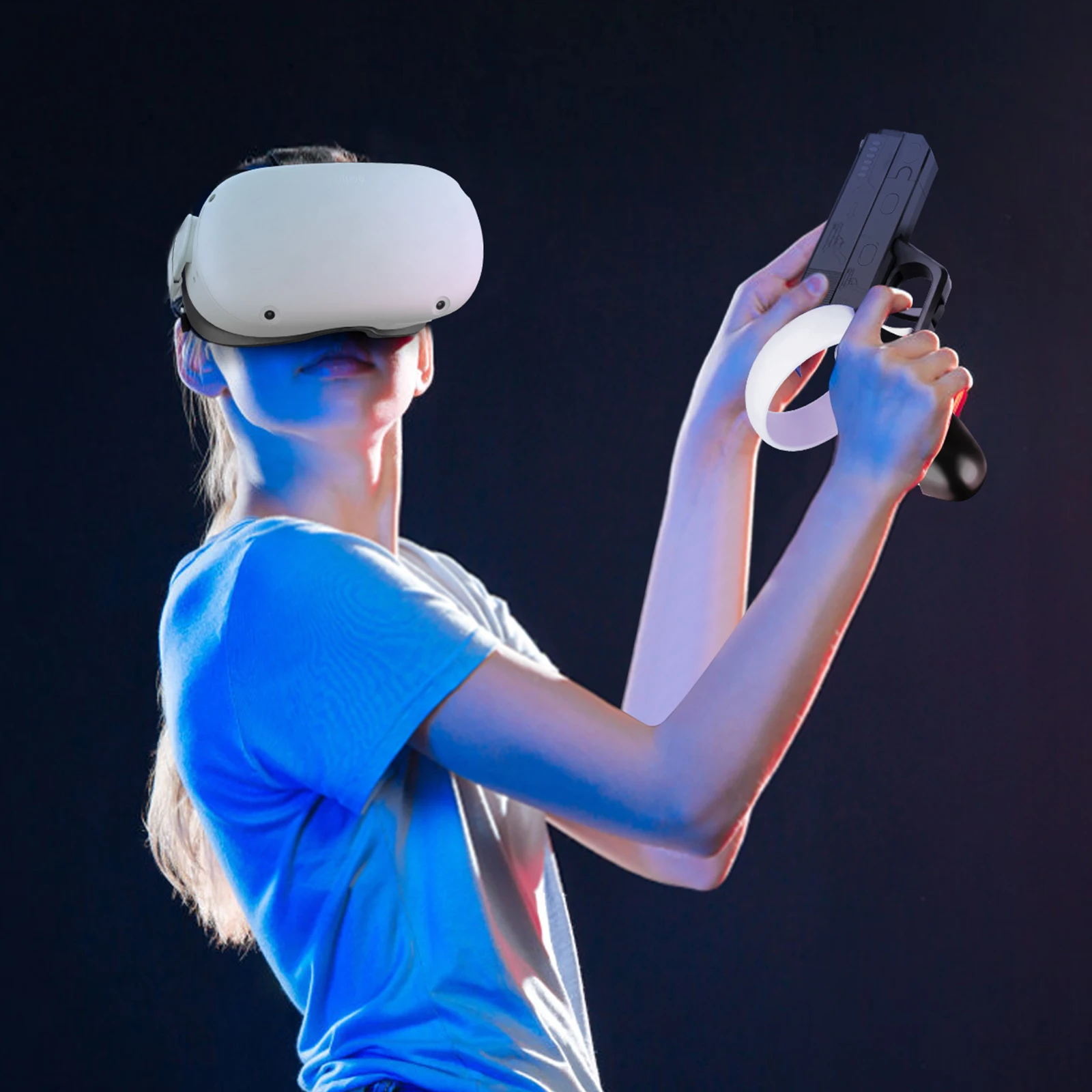 Пистолет пружина в наличии оболочка для Oculus Quest 2 VR контроллеры съемка пистолет