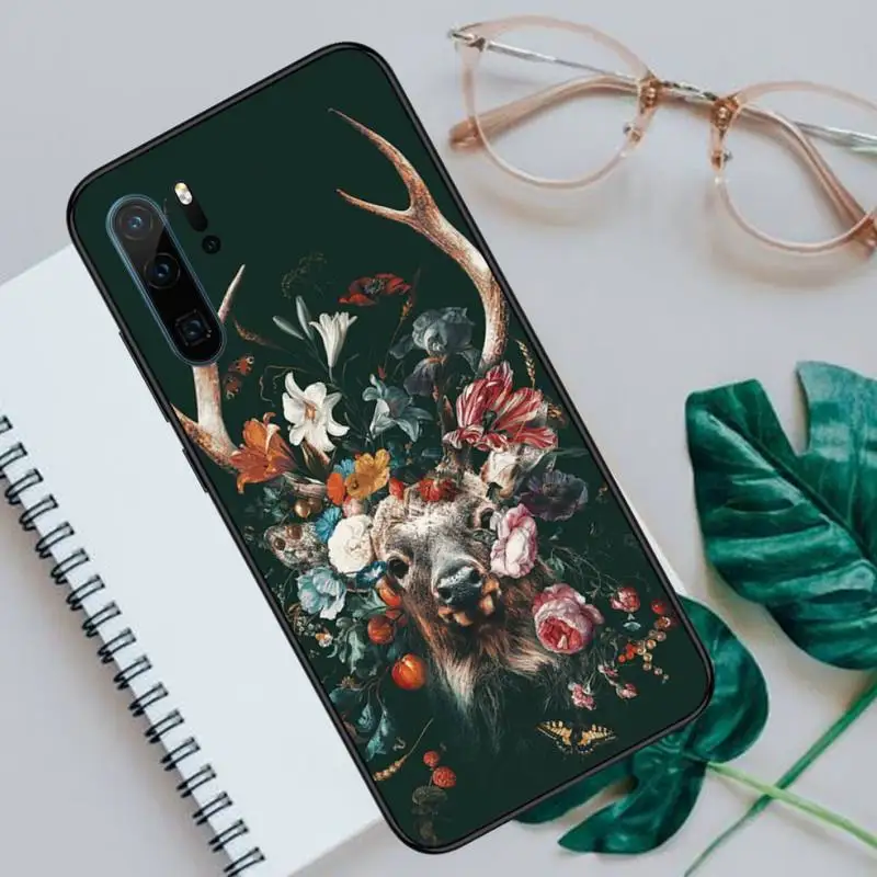 

Deer Cute Elk Phone Case For Huawei P40 P20 P30 lite Pro P Smart 2019 Mate 40 20 10 Lite Pro Nova 5t
