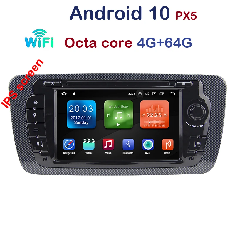 DSP IPS Автомобильный мультимедийный dvd GPS навигатор 2 din Android 10 0 для Seat Ibiza SportCoupe Ecomotive