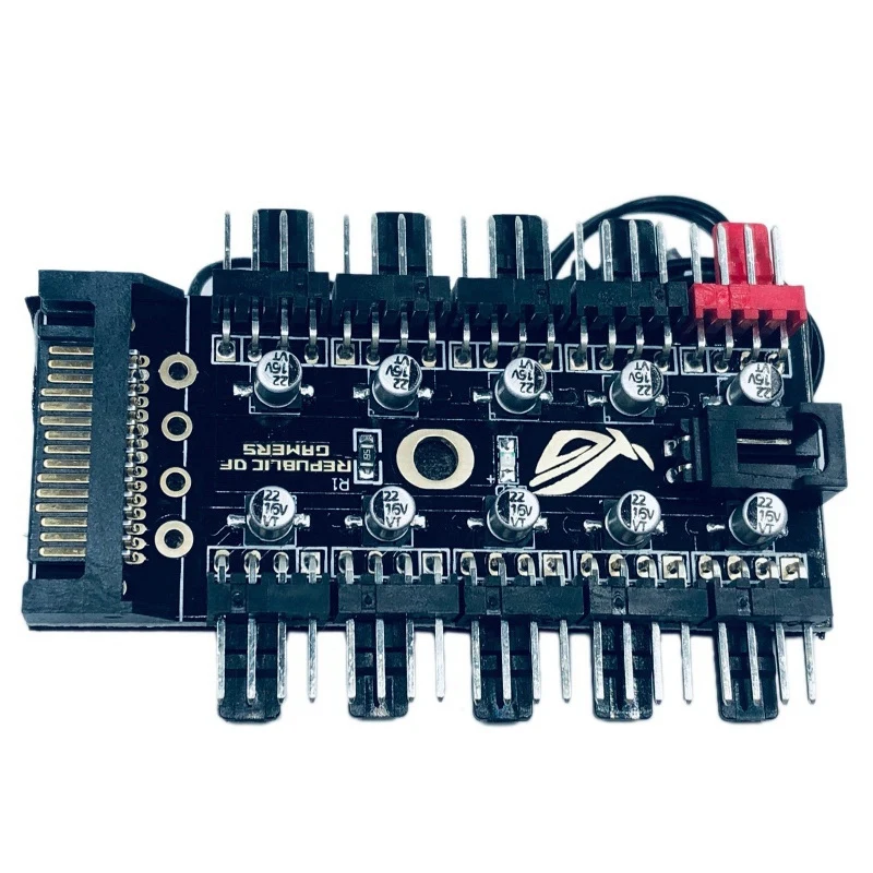

Интеллигентая (ый) Контроль температуры Pwm 4Pin 4-контактный вентилятор концентратор 10 контроллера с большое 4П Порты и разъёмы и SATA Порты и раз...