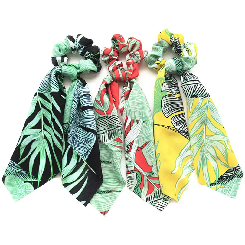 Лента для волос в стиле бохо с бантом эластичная резинка Женская повязка конским