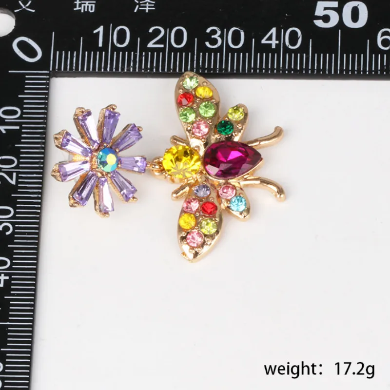 

Fashion Women Geometric Honey Alloy with Rhinestones Earrings Party Jewelry Gifts