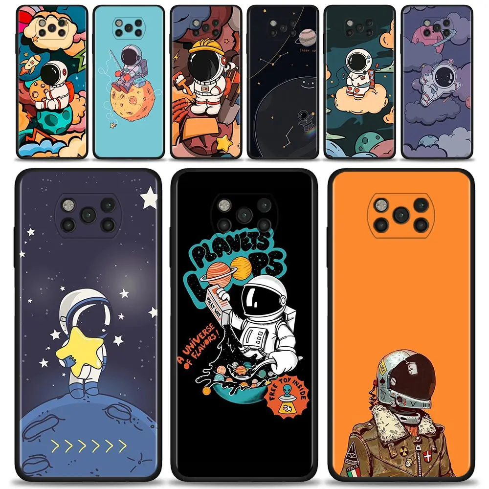 

Cellphone Case For Xiaomi Poco X3 NFC F3 GT Civi M3 Note 10 11 Lite 9T 10T 11T Pro Pocophone F1 Cover Astronautas