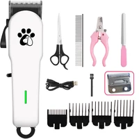 dog hair trimme professional cat low noise rechargeable cordless grooming electric cutter kit led battery indicator rpet clipper