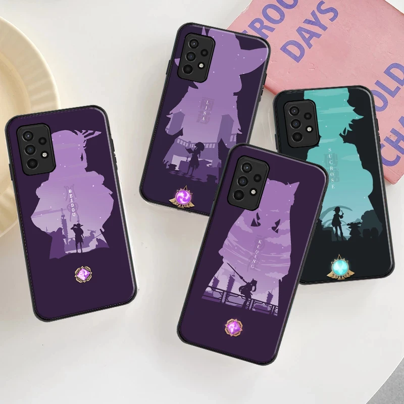 

Genshin Impact Anime Silicone Case Coque For Samsung Galaxy A51 4G 5G A52 4G 5G A71 4G 5G A72 4G 5G Soft TPU Phone Shell Cover
