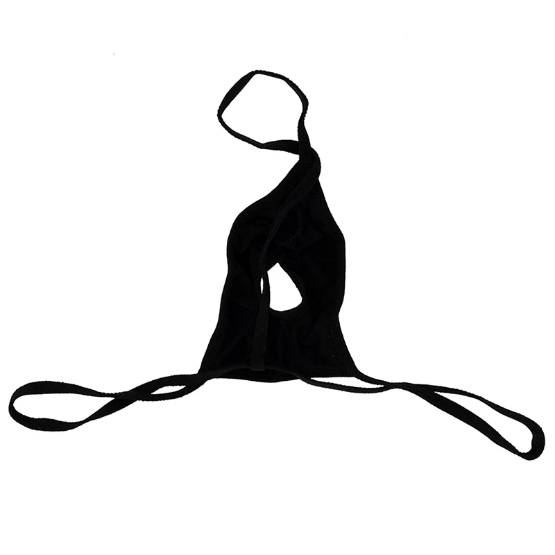 Новые мужские сексуальные открытые стринги T-back Pouch черные |