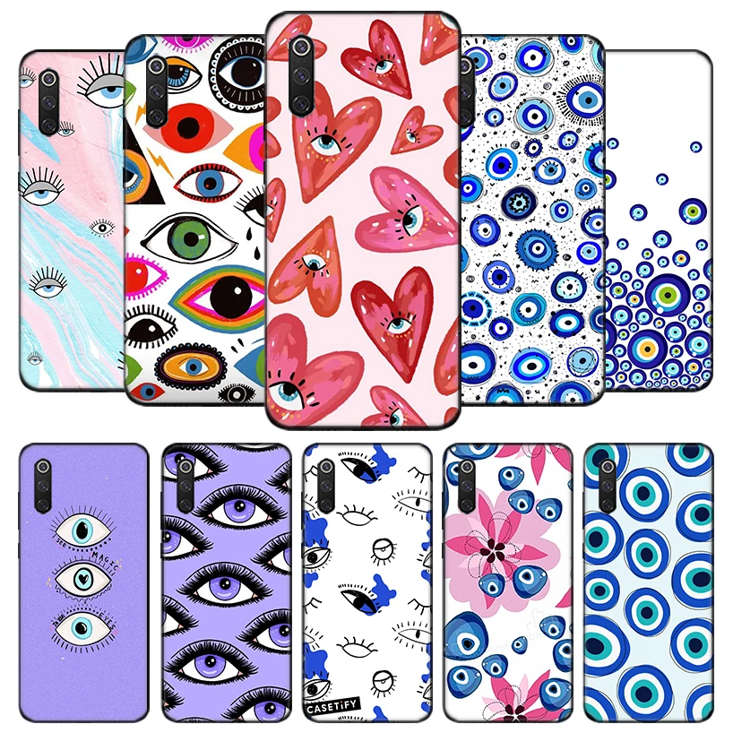 

Evil Eye Cute Love Hear Luxury Phone Case For Xiaomi Redmi Note 10 Pro 10S 9S 9A 9C 9 8T 8 8A 7 7A 6 6A 5 S2 Soft TPU Back Cover