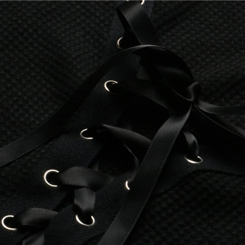 

Euro Style Solid Sexy Women's Tshirts 2020 Autumn Winter Fashion Long Sleeve Irregular Lace-Up V-Neck Bottoming Slim Tops