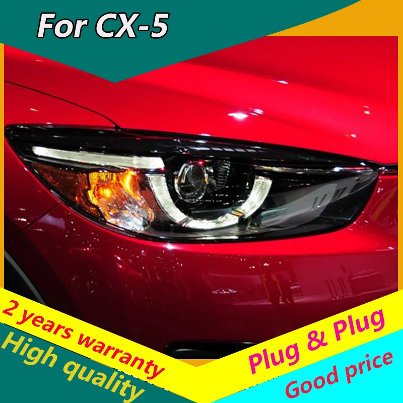

Автомобильный Стайлинг KOWELL для Mazda CX-5, фасветильник s 2013-2016 для CX-5, светодиодная фара DRL, биксеноновые линзы, двухлучевой комплект HID