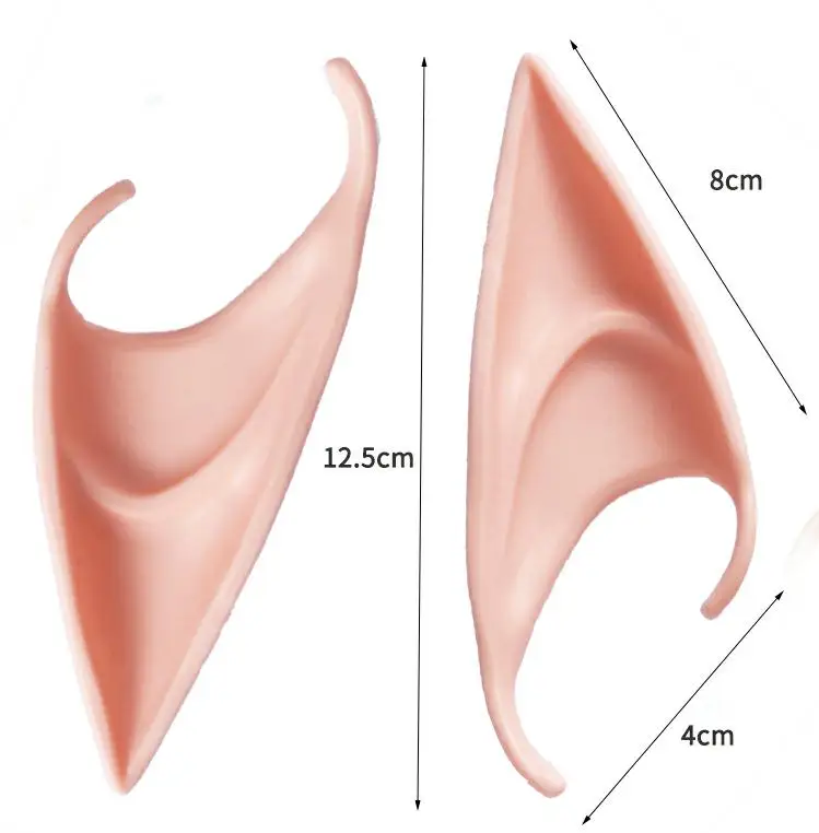 

1 Pair Angel Elf Ears Latex Fake Ear Props Halloween Party Fairy Cosplay Costume Decoration