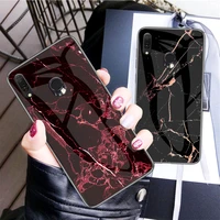for asus rog phone 2 zs660kl case luxury glass marble glass hybrid soft silicone hard cover for zs661kl zb601kl zb631 phone case