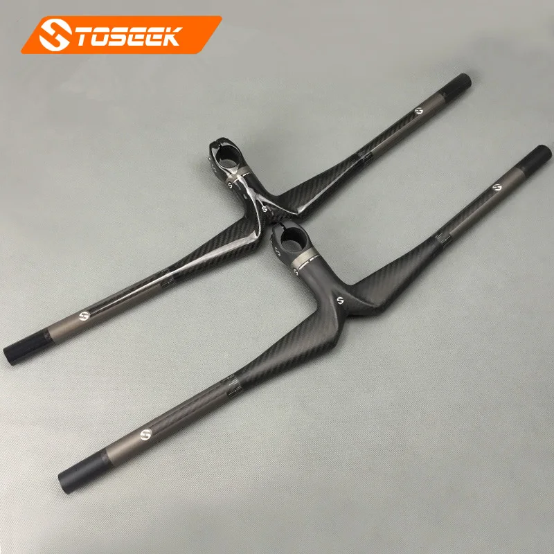 Полностью карбоновый велосипедный Руль + встроенный стержень руль MTB велосипед 3k