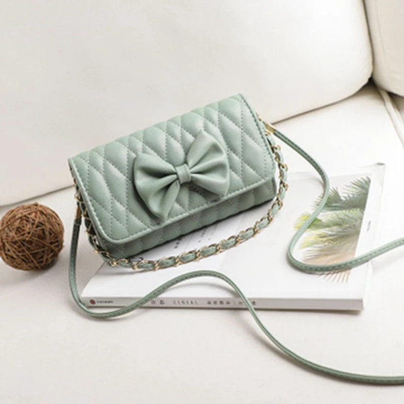 

Women's bags 2020 spring and summer new retro diamond candy color bow chain shoulder messenger bag wild lady trendy bag