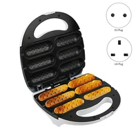 electric hot dog waffle maker non stick coating crispy corn french muffin sausage baking breakfast machine