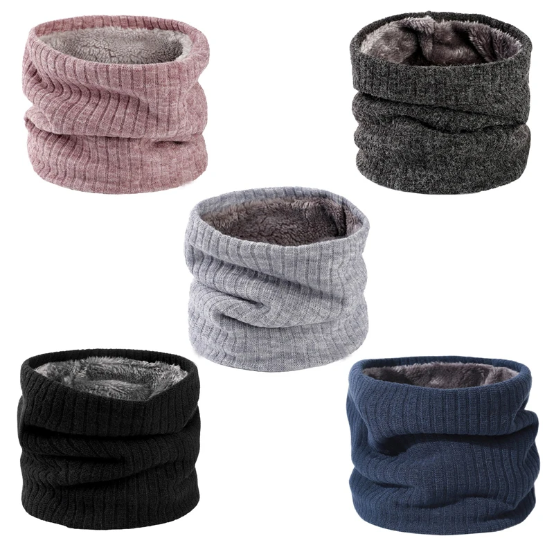 Модный розовый зимний шарф в полоску для женщин Дамская флисовая Бандана с