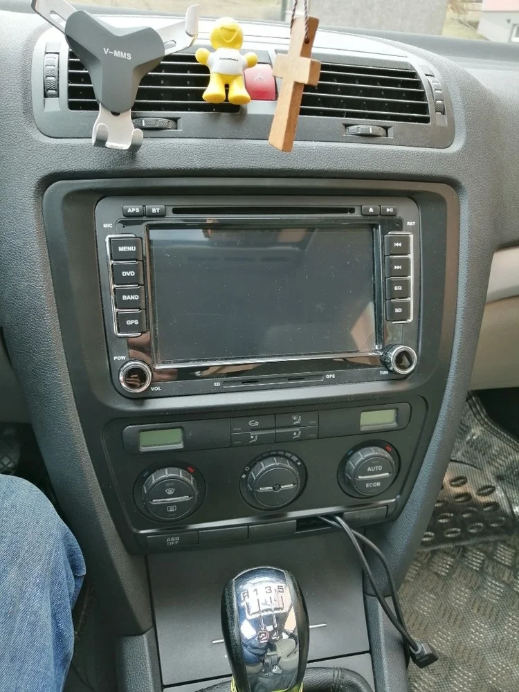 Автомобильный радиоприемник Facia для Skoda Octavia (автоматический A/C) 2004 2010 DVD Fascia стерео