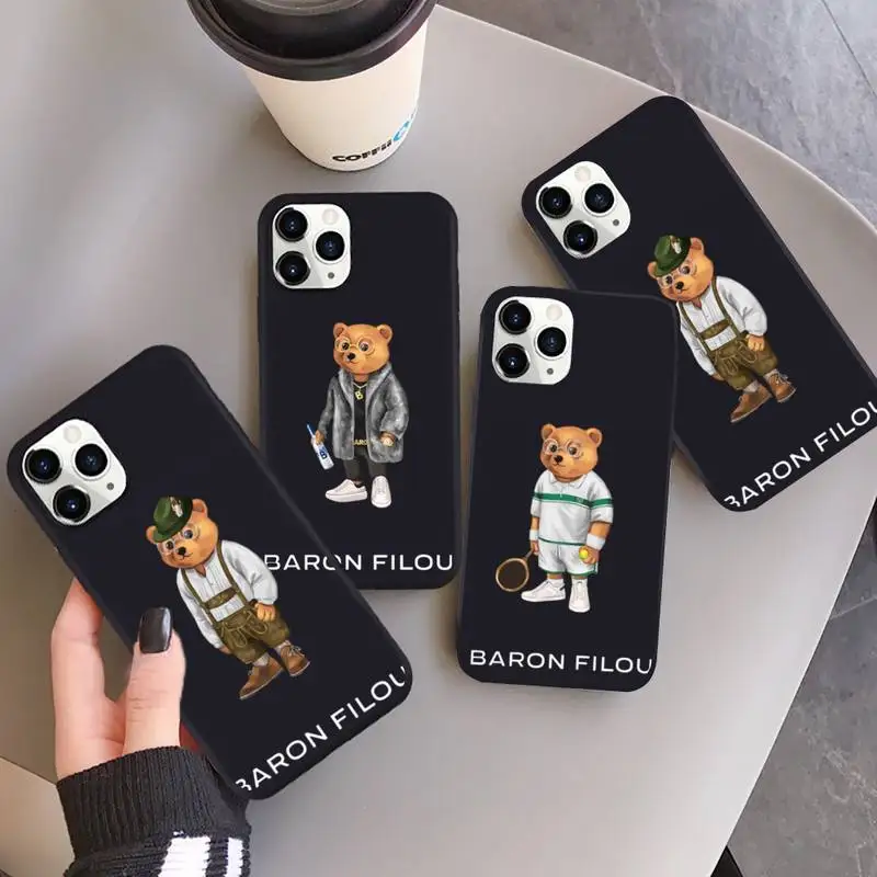 

Friend cute bear Phone Case for iPhone 13 12 11 mini pro XS MAX 8 7 6 6S Plus X SE 2020 XR