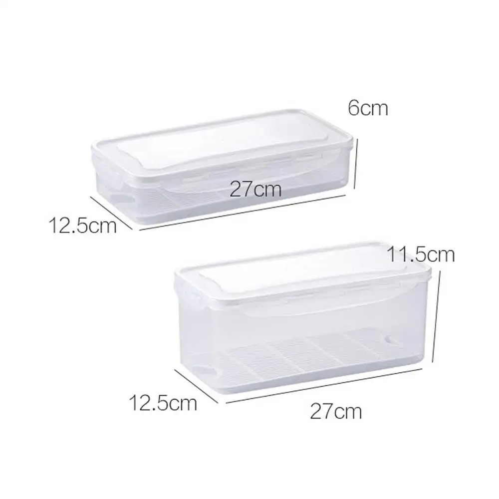 Прямоугольный контейнер для хранения свежести еды прозрачный кухонный