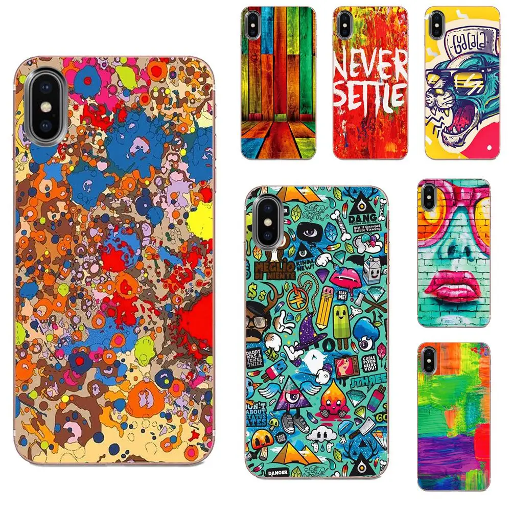 Чехол для телефона Scrawl с художественным рисунком и мультяшным Apple iPhone 4 4S 5 5C 5S SE SE2 6