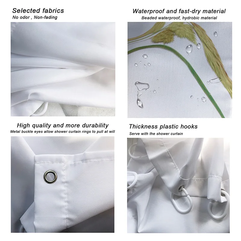 Занавеска для ванны водонепроницаемая забавная занавеска ванной 4 комплекта