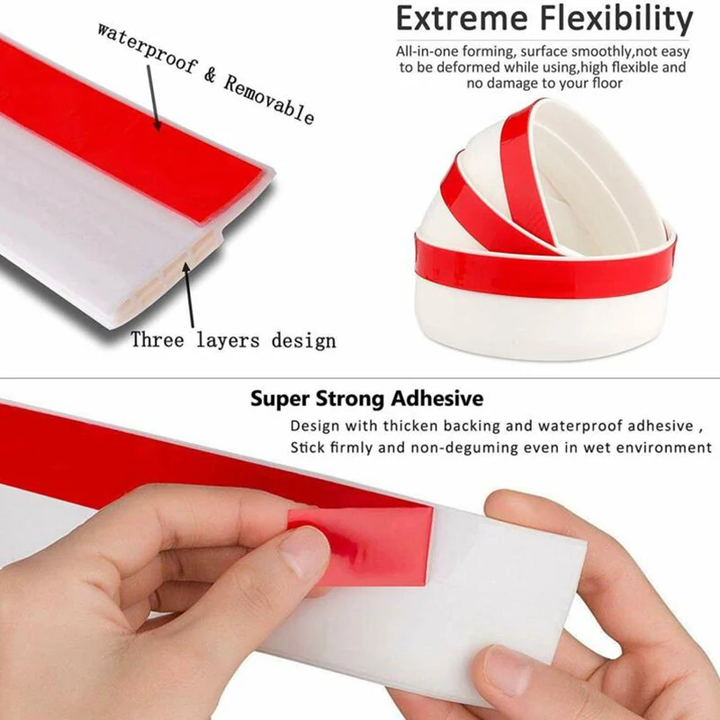 

Adhesive Under Room Door Stripping Soundproof Silicone Bottom Sealing Strip Three Layer Non-toxic Silicone Waterproof