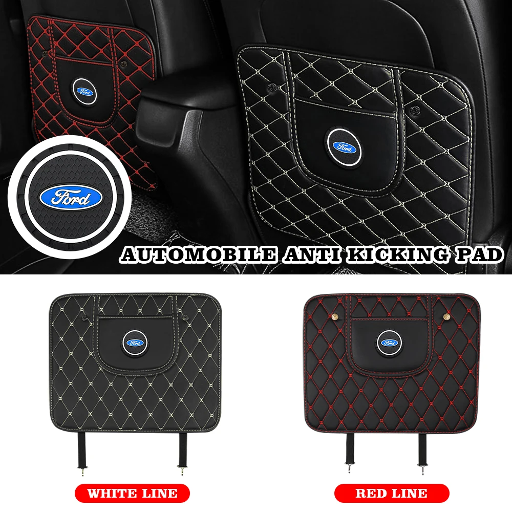 

Car Anti-Child-Kick Pad PU Leather Waterproof Seat Back Protector Cover For Ford Focus Mk2 Party Mk3 Ranger Mondeo Mk4 MT Escape