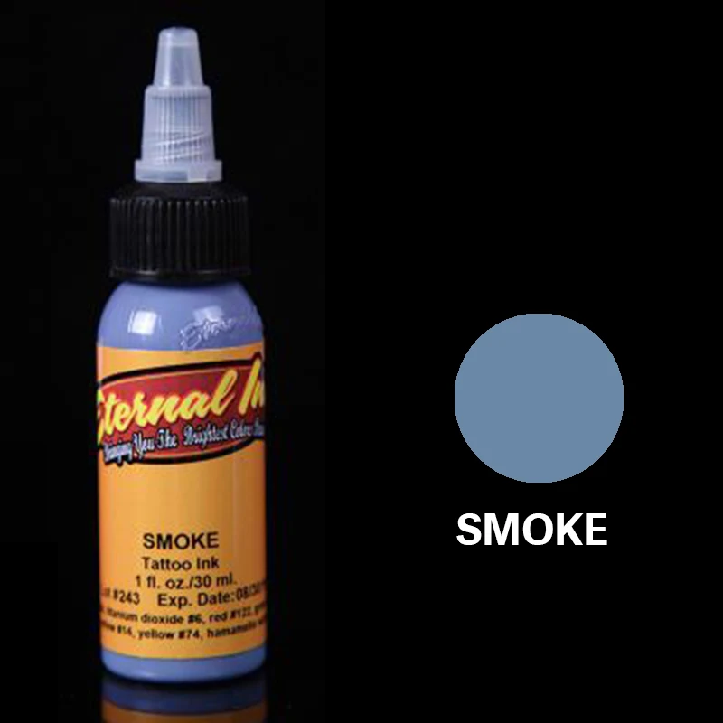 smoke Перманентный набор чернил для татуировки пигмент tinta Татуировка tinta de tatuar хна чернила Перманентный пигмент tinta tatuagem - Цвет: smoke
