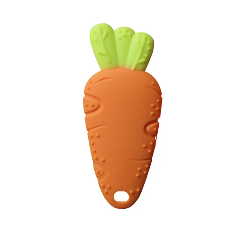 

Cute Radish Teether Silicone BPA Free Toothbrush Dental Care Training Chew Toy Infant Molars Teethers Training Baby Teether